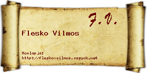 Flesko Vilmos névjegykártya